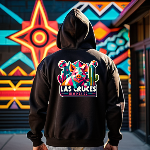 Unisex Pig Black Hoodie